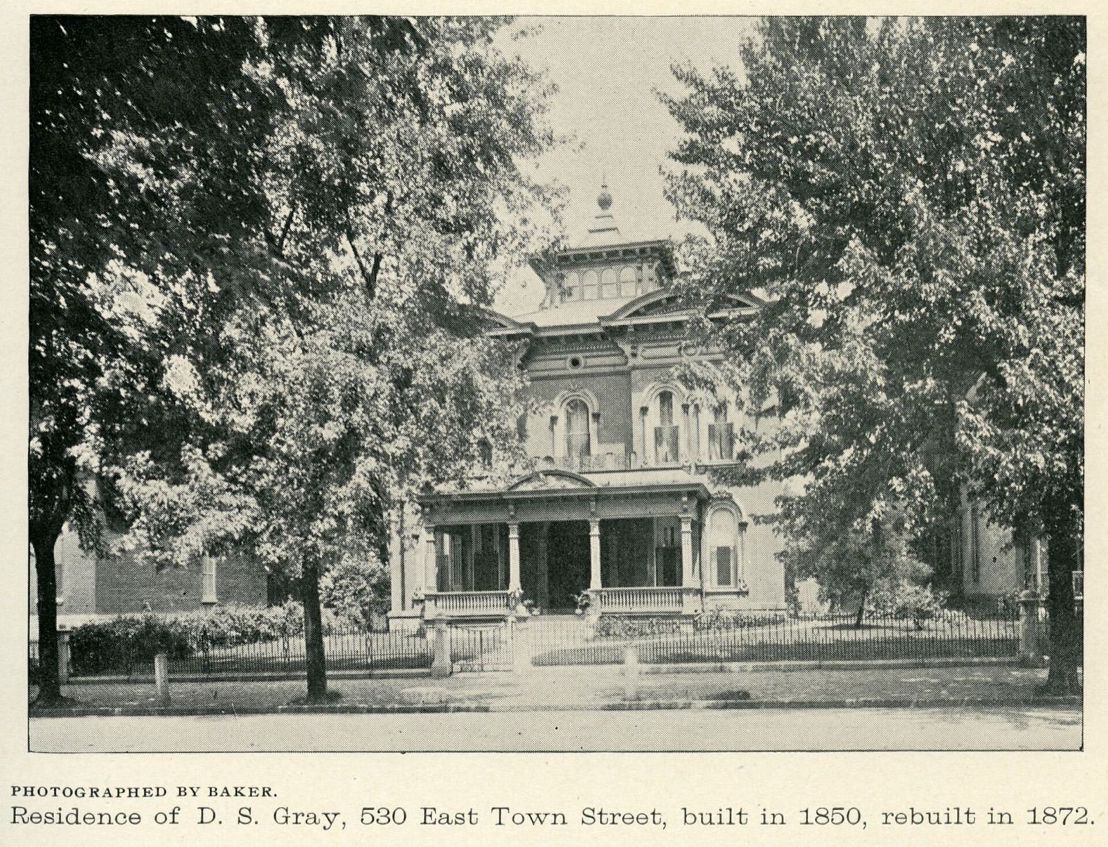 Engraving of the Residence of D.S. Gray